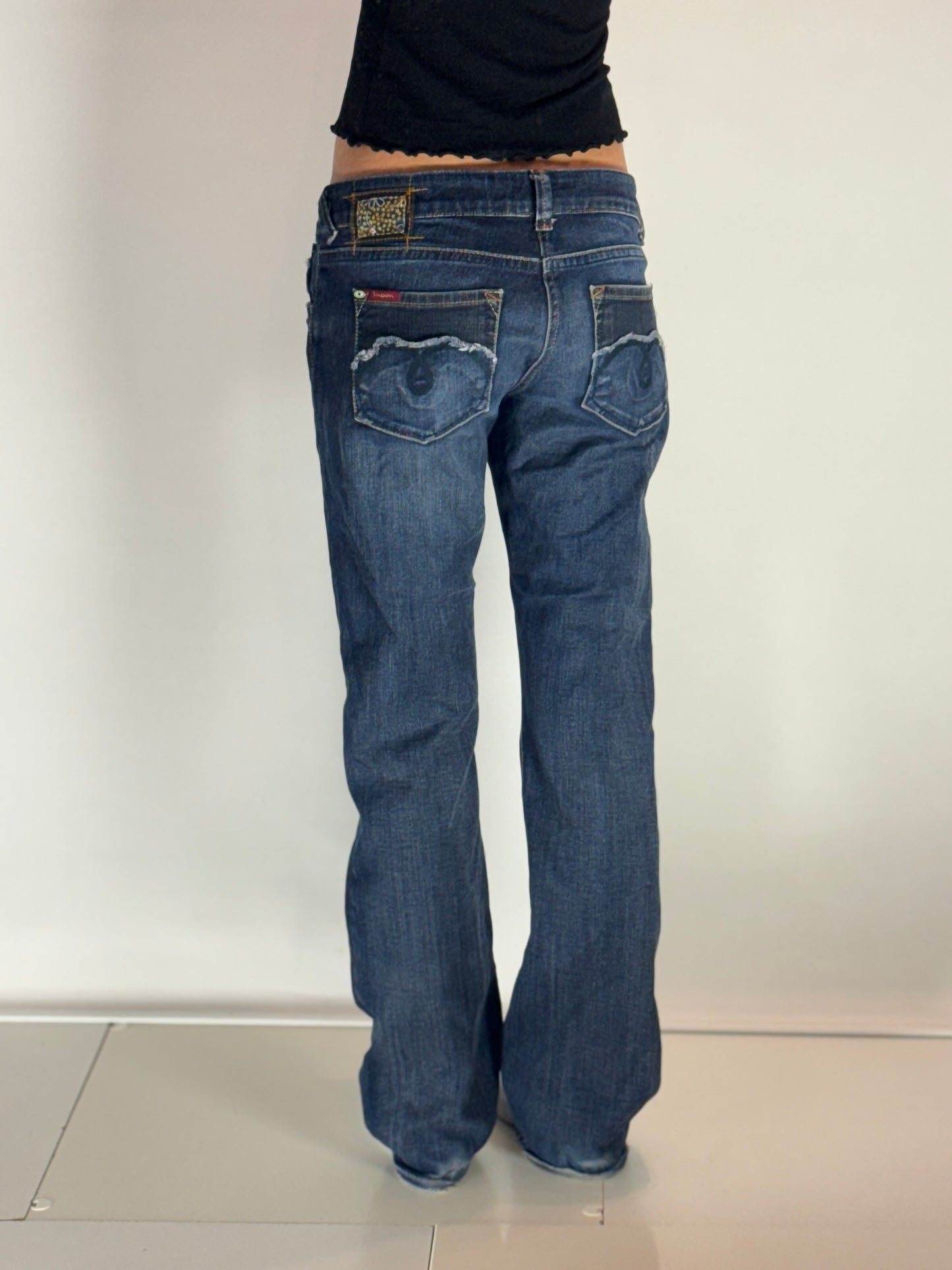 Lågmidjade jeans–stl: S