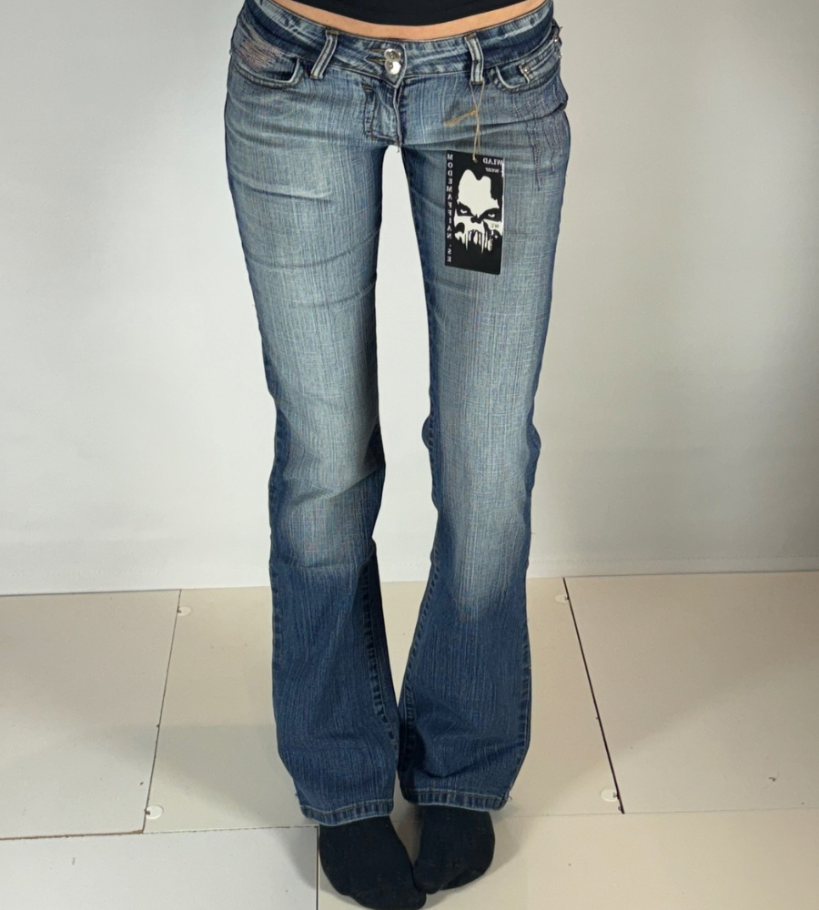 Lågmidjade jeans–stl: XS