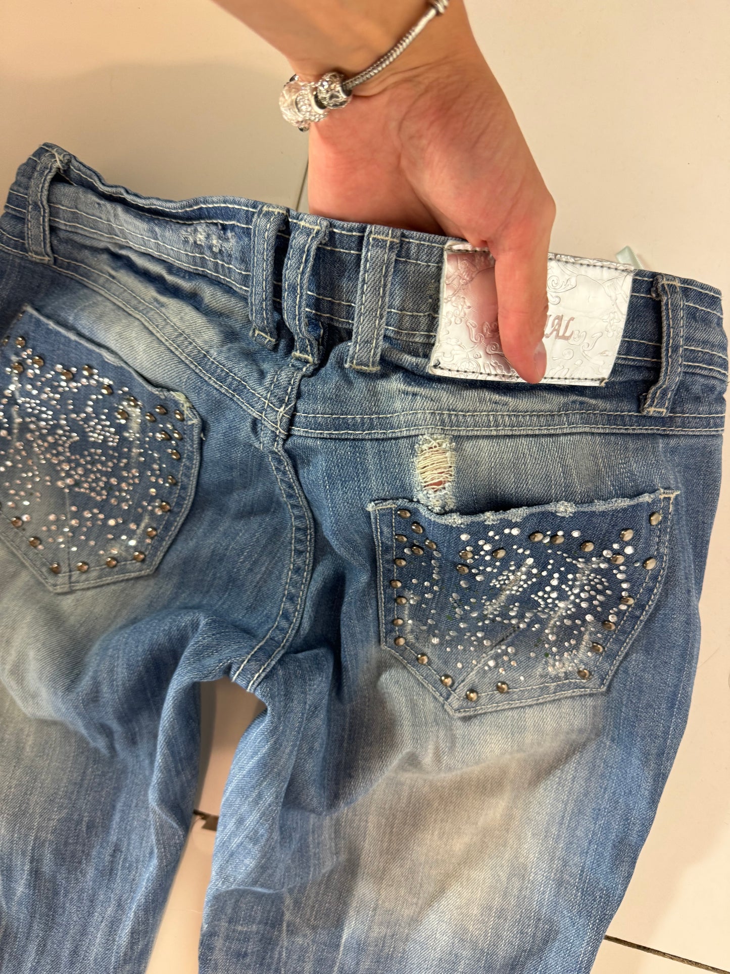 Lågmidjade jeans stl: S