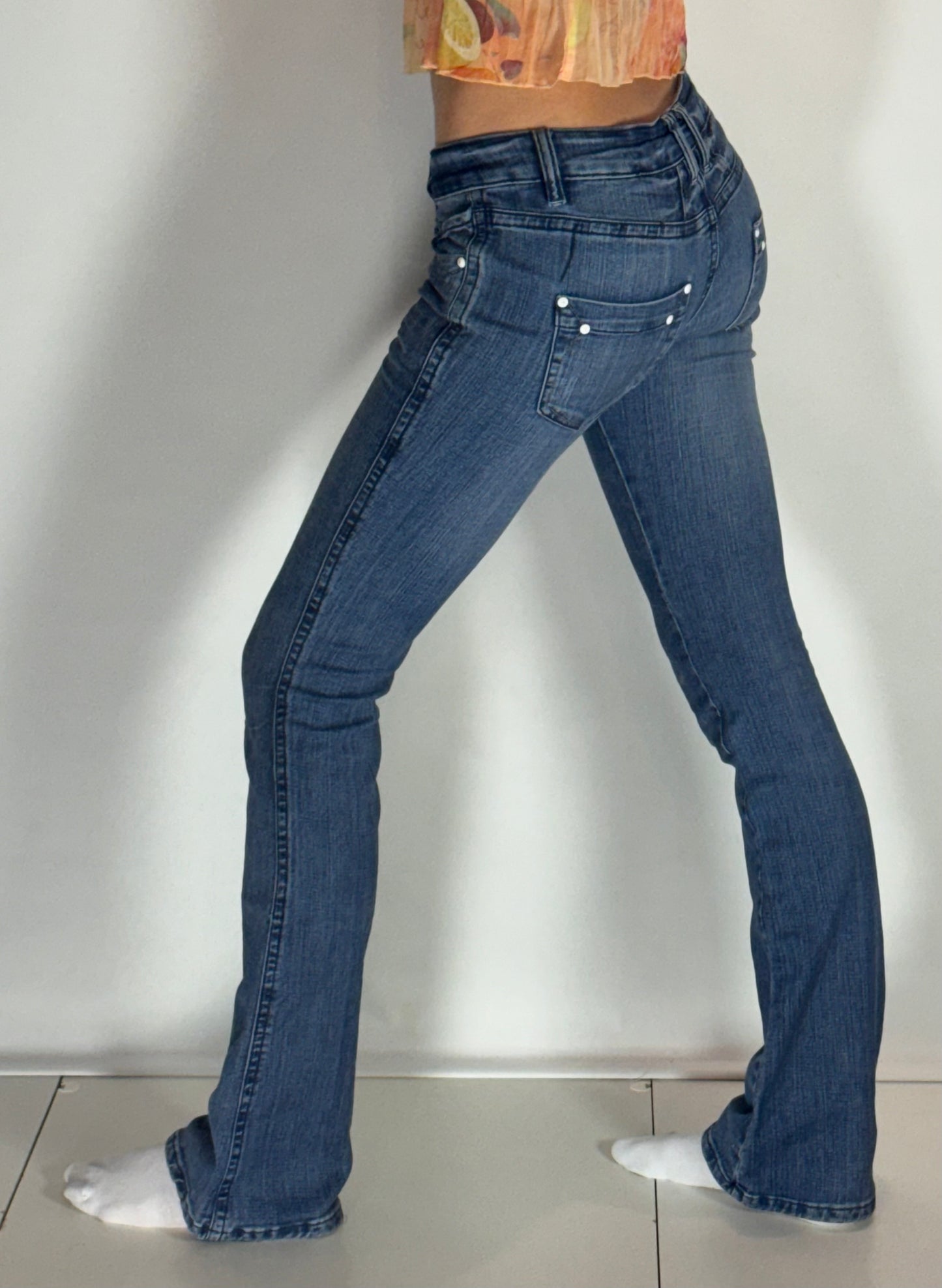 Lågmidjade jeans–stl: XS