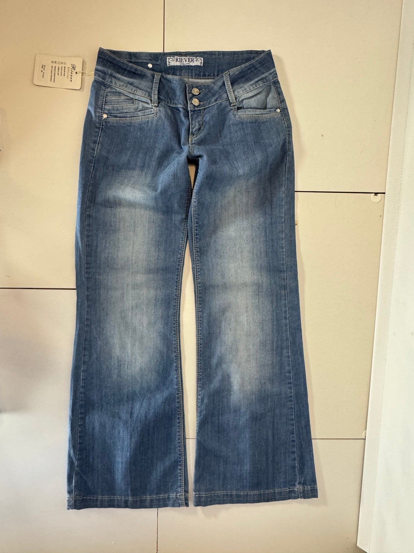 Lågmidjade jeans–stl: S