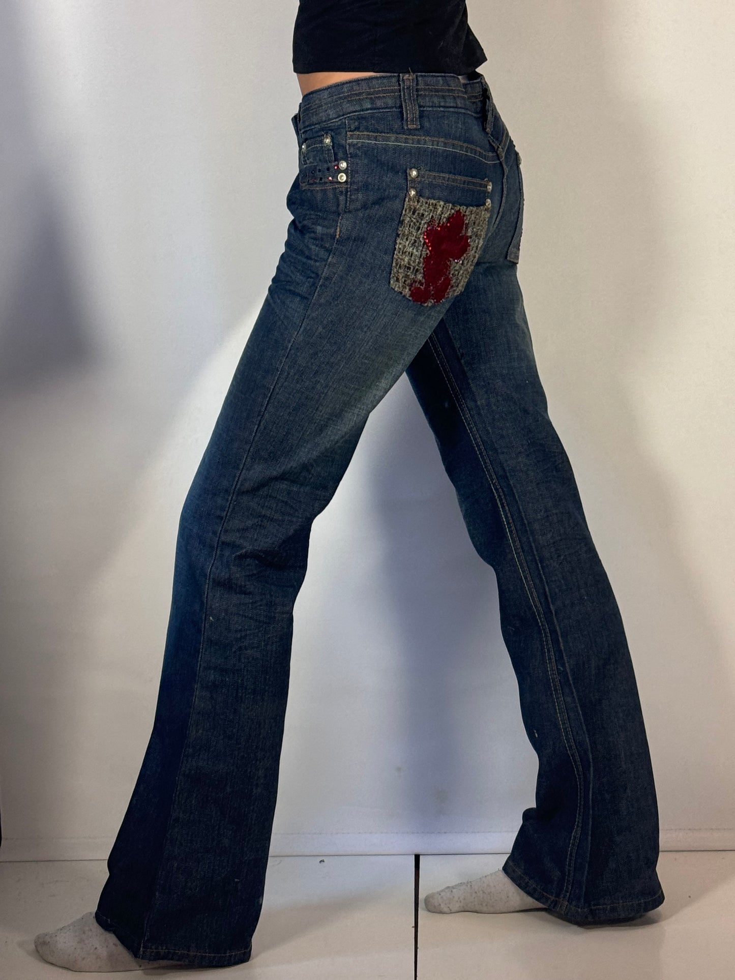 Lågmidjade jeans stl: S
