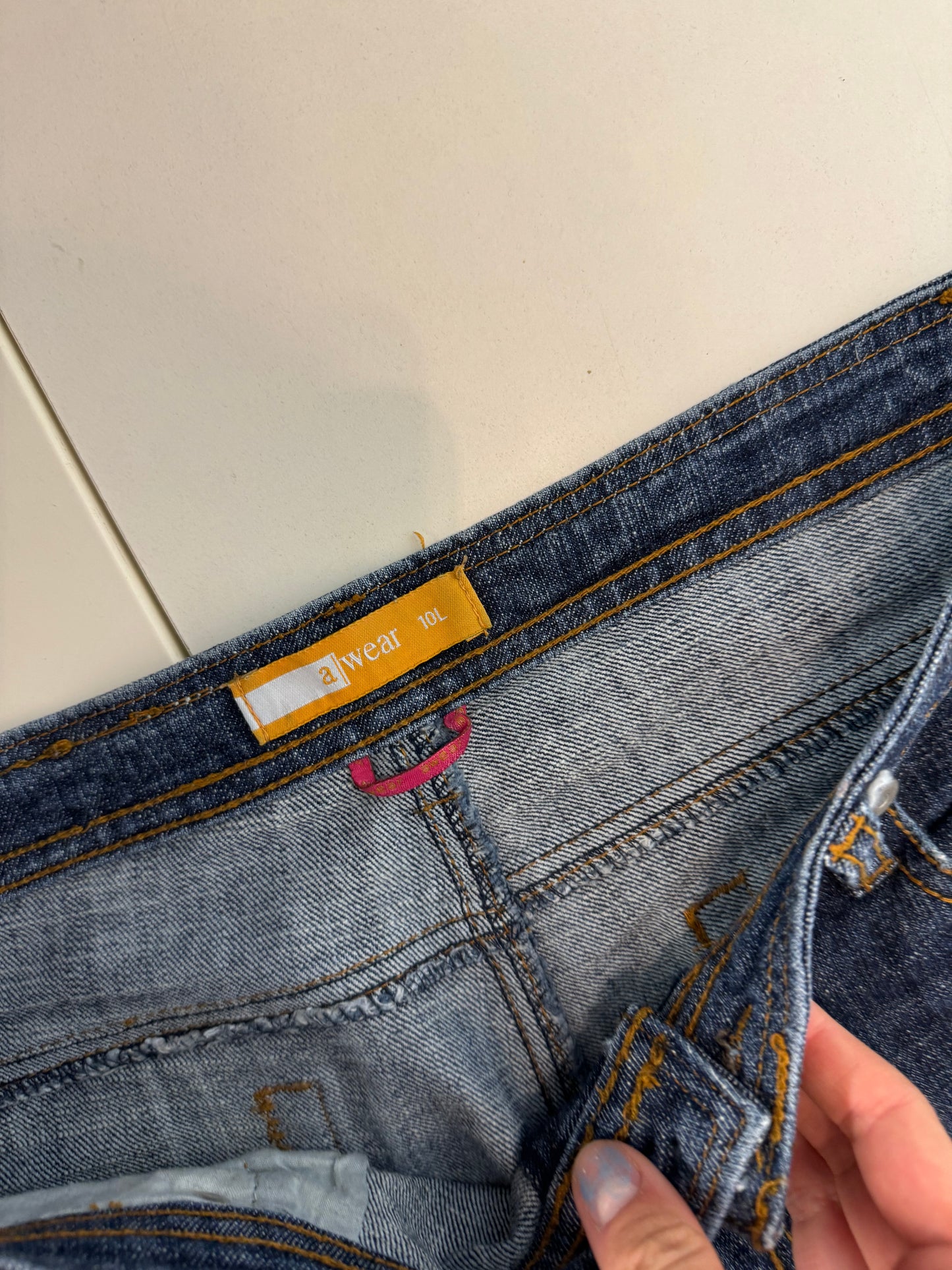 Lågmidjade jeans–stl: S