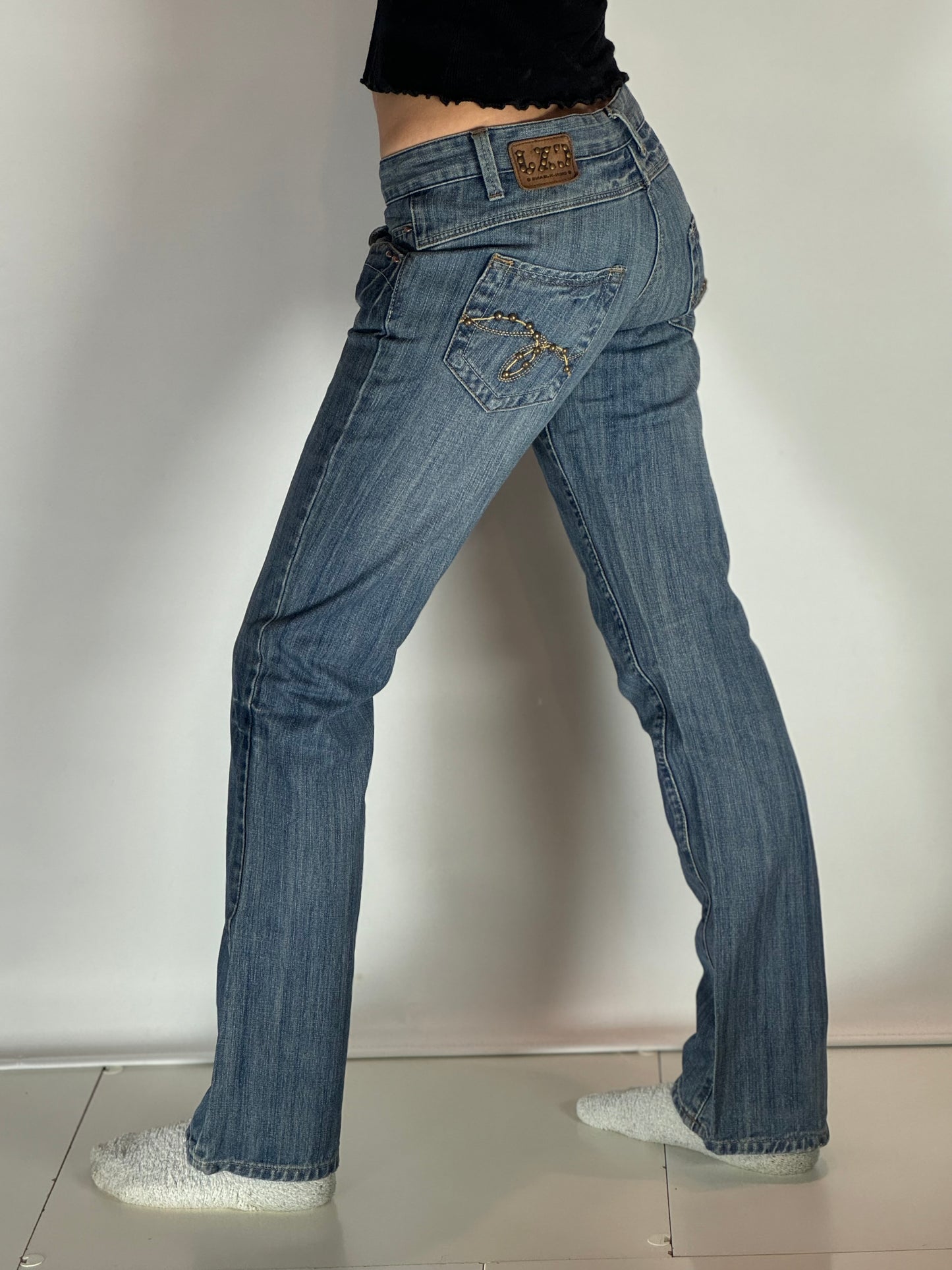 Lågmidjade jeans–stl: XS