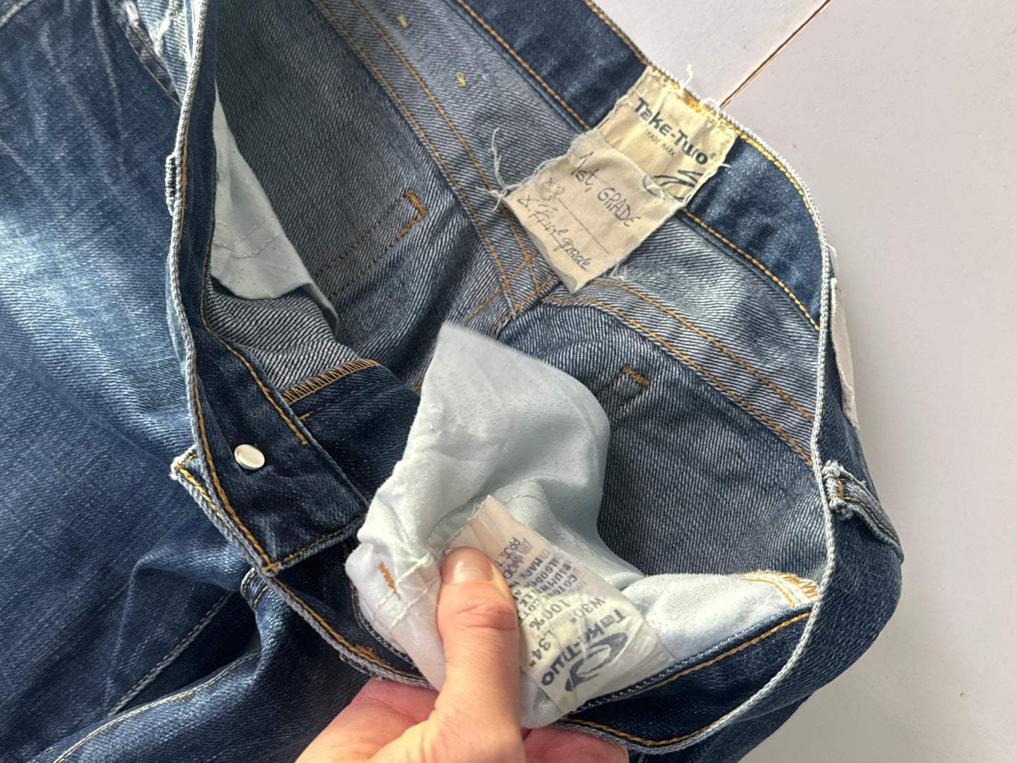 Lavtaljede jeans str: S