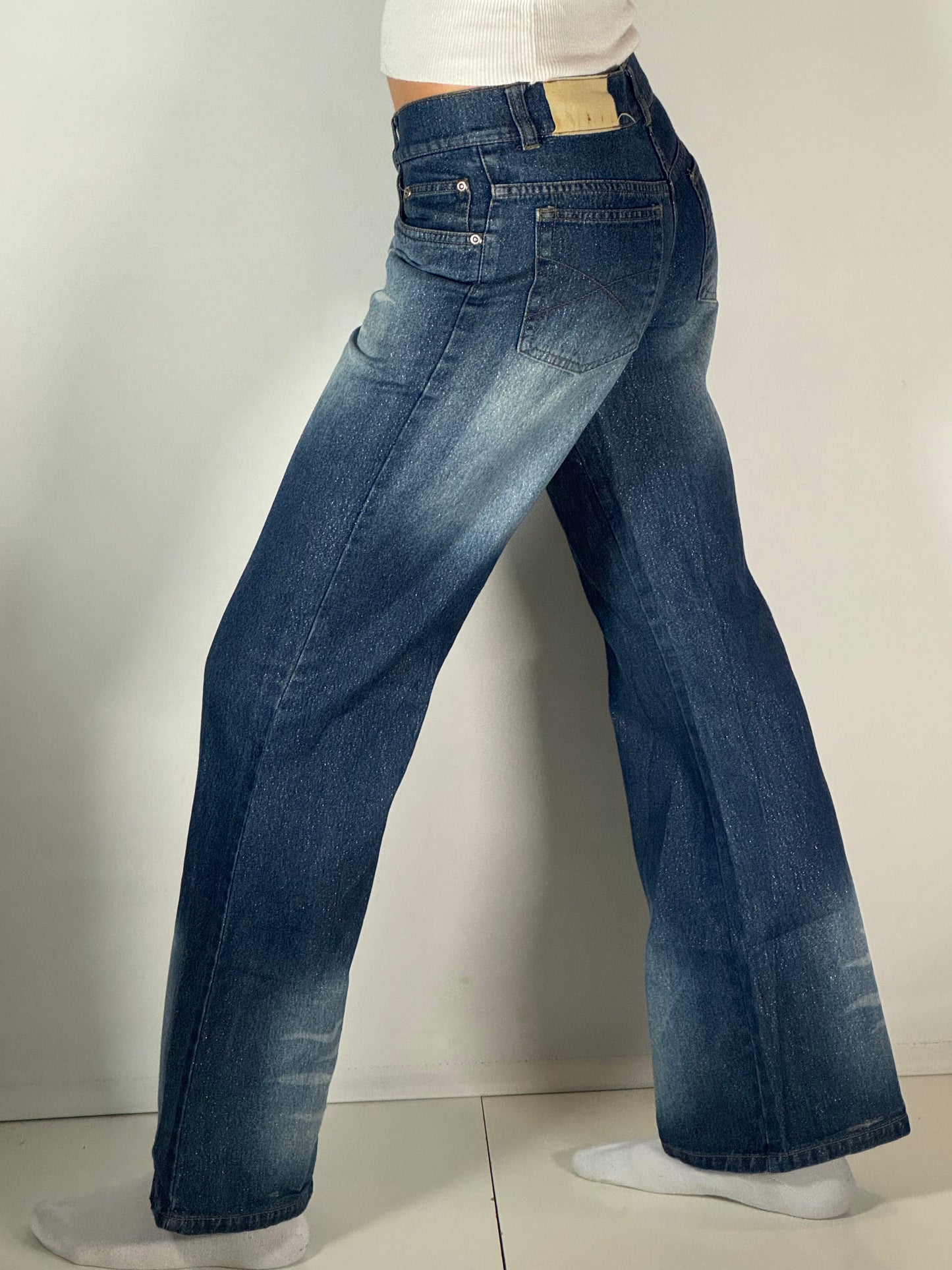 Utsvängda jeans–stl: XS