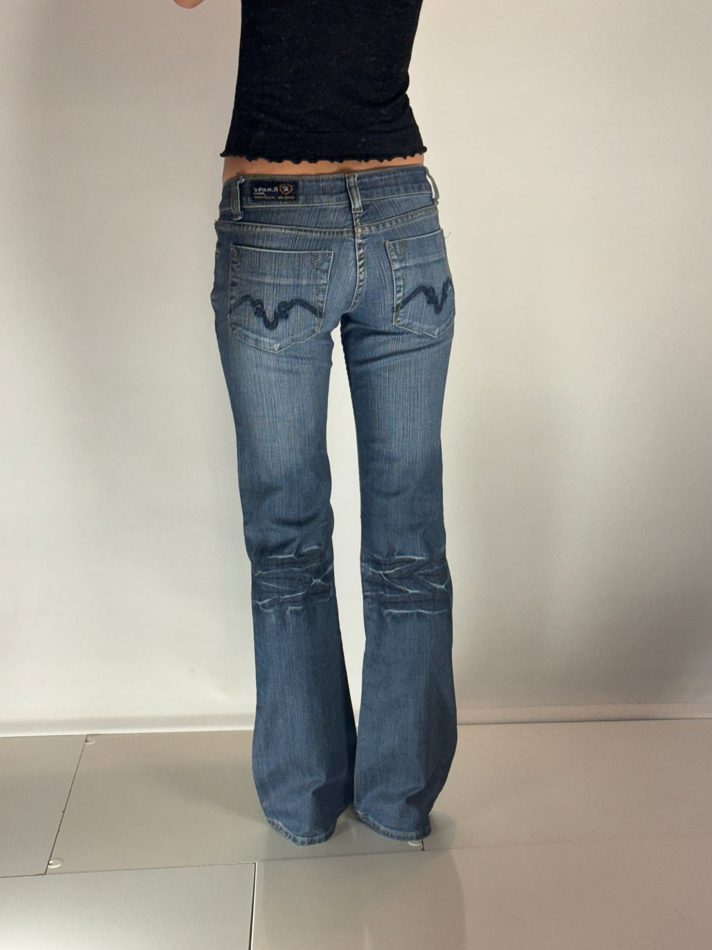 Lågmidjade jeans–stl: XS
