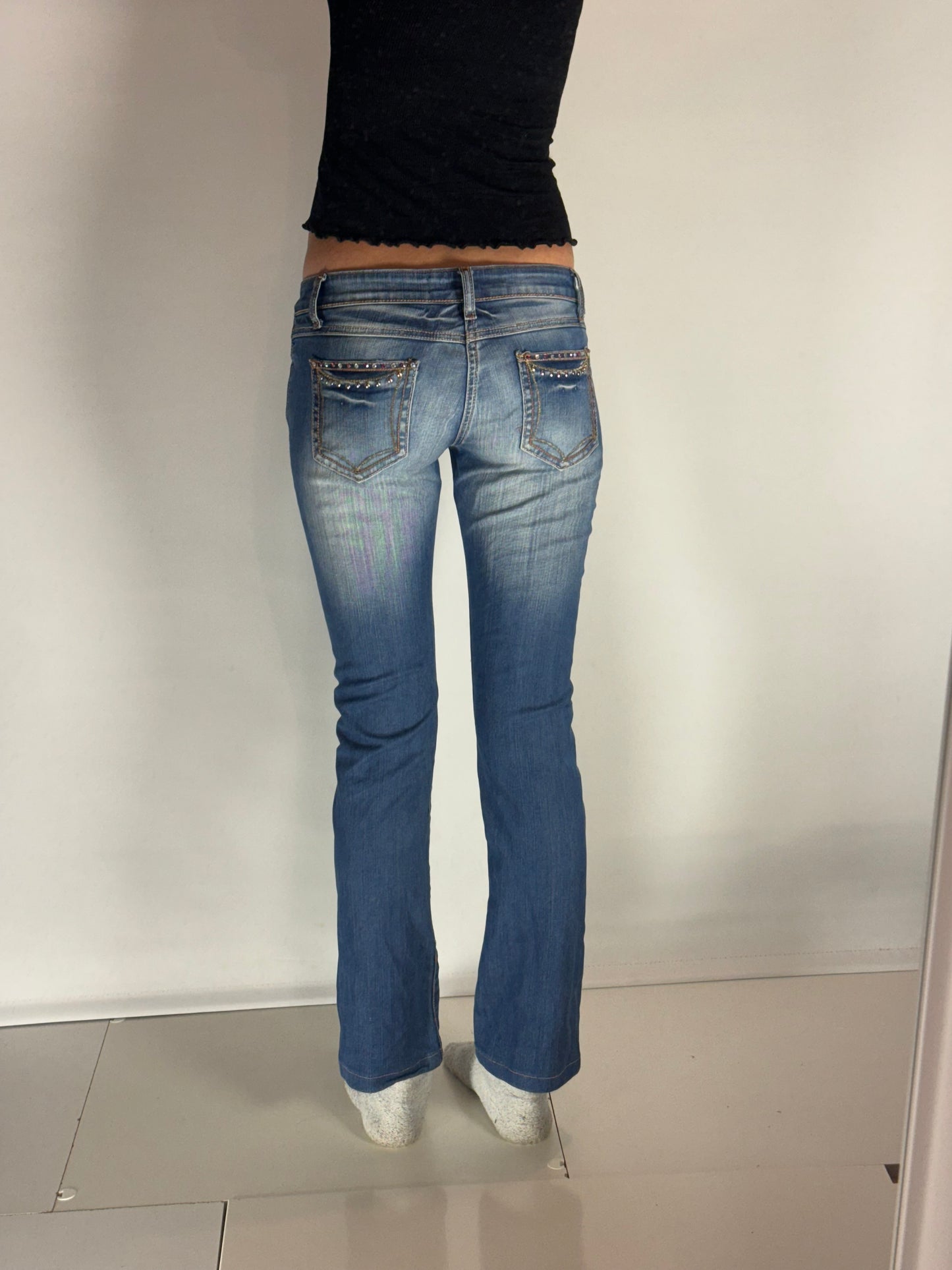 Lågmidjade jeans–stl: XS