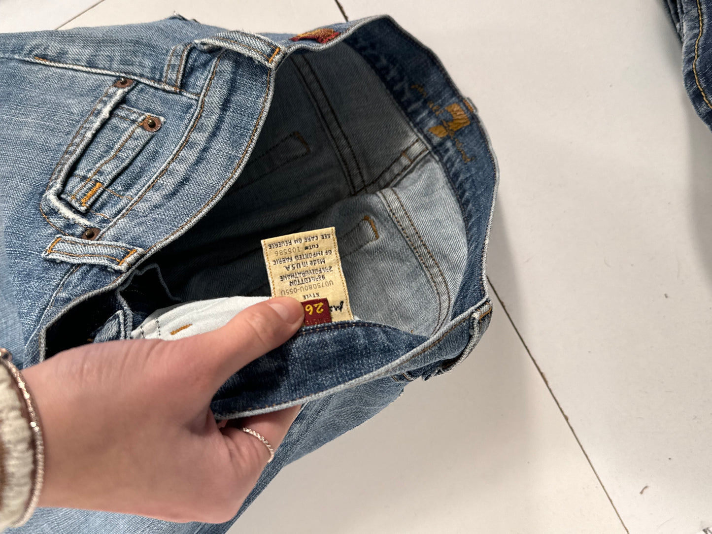 Lavlivede jeans str: XS