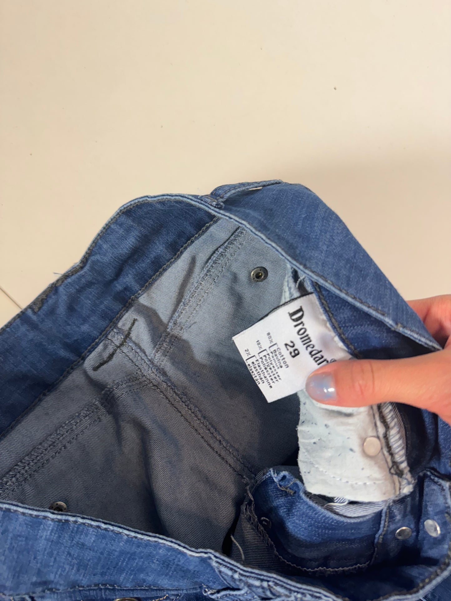 Lågmidjade jeans–stl: S