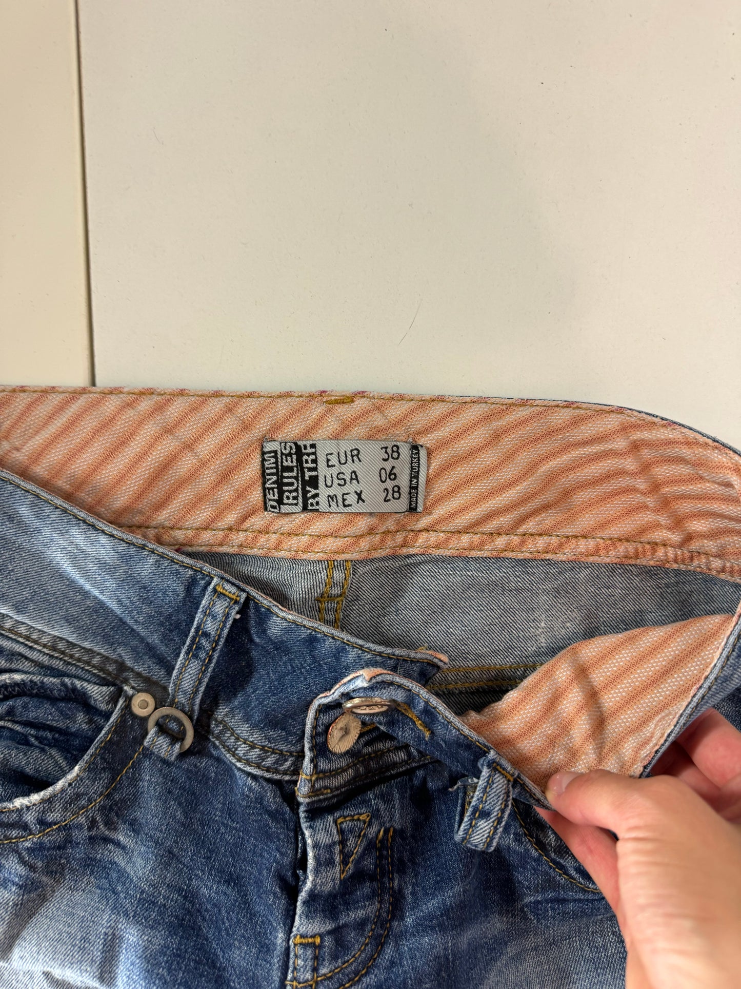 Lågmidjade jeans–stl: S