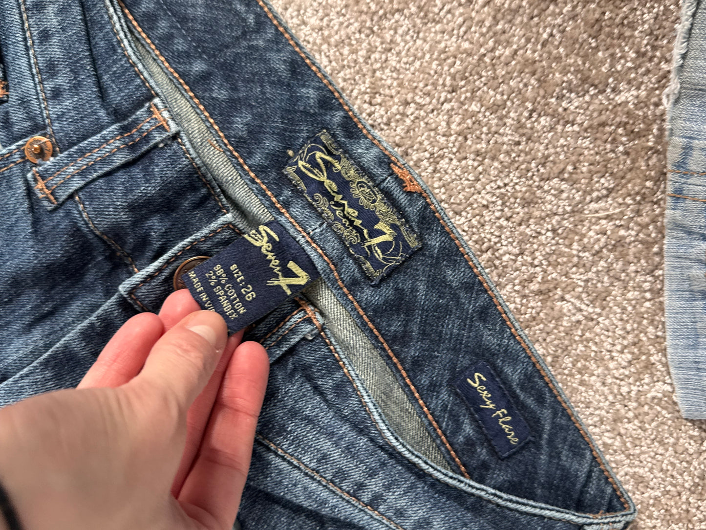 Lavlivede jeans str: XS