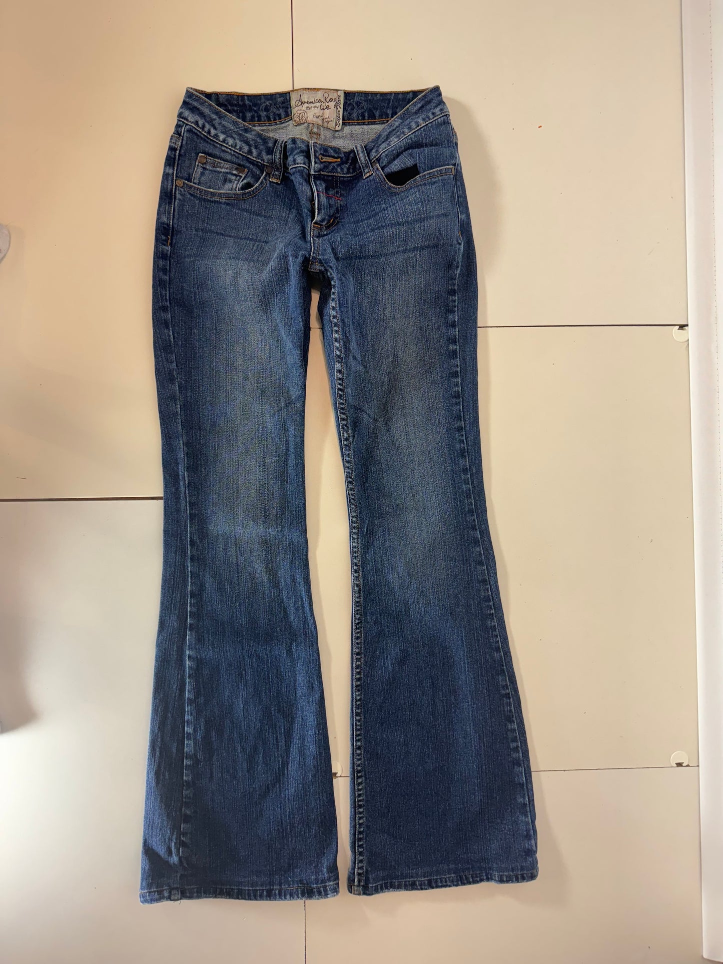 Lågmidjade jeans–stl: XS