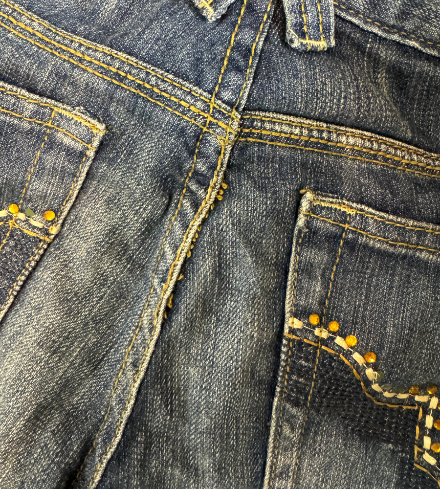 Lågmidjade jeans–stl: XS