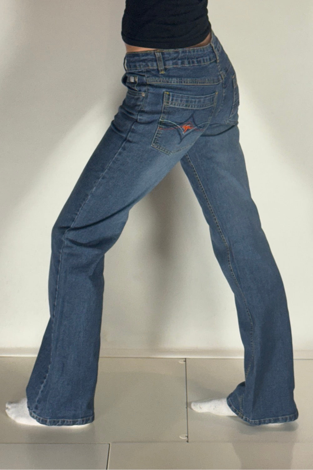 Lågmidjade jeans–stl: XS