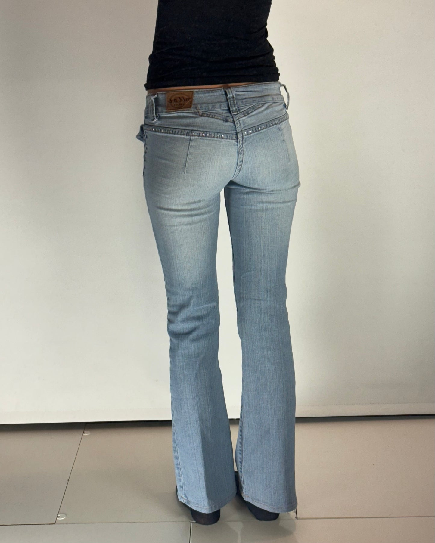 Lågmidjade jeans–stl: XS