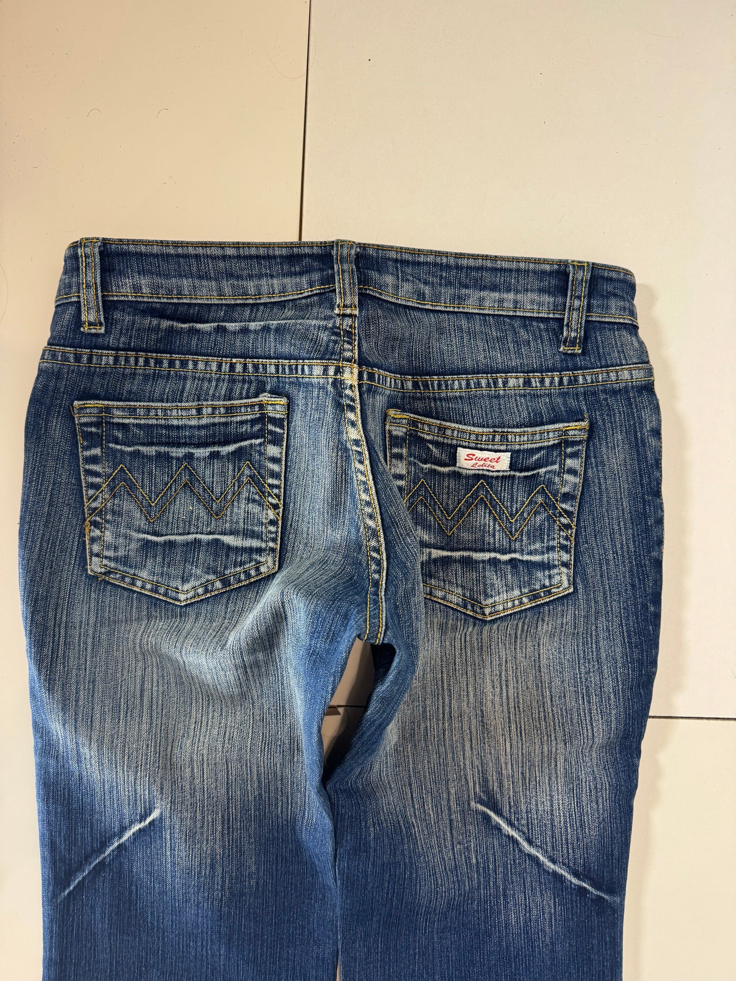 Lågmidjade jeans–stl: S