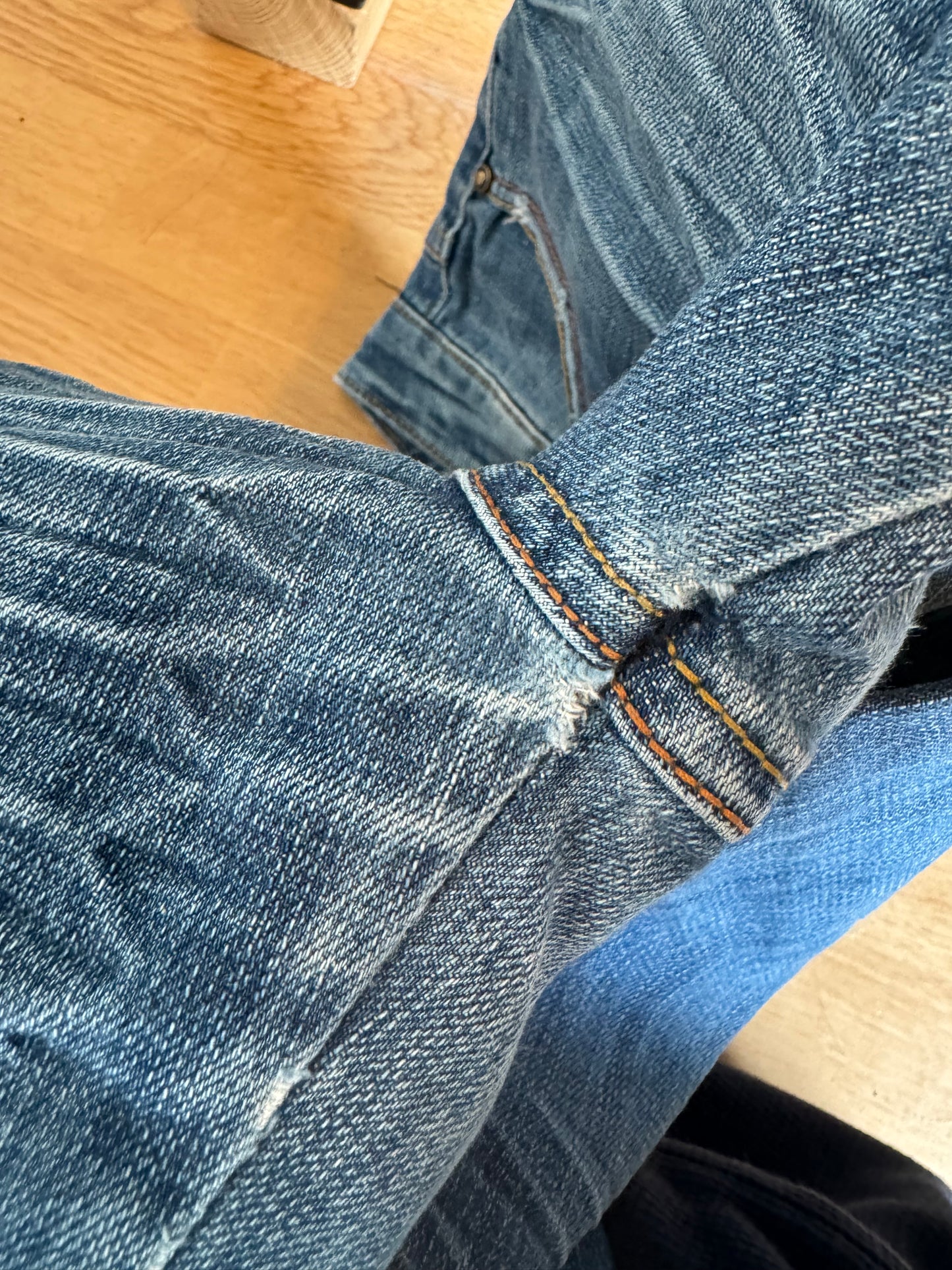 Lågmidjade jeans–stl: S