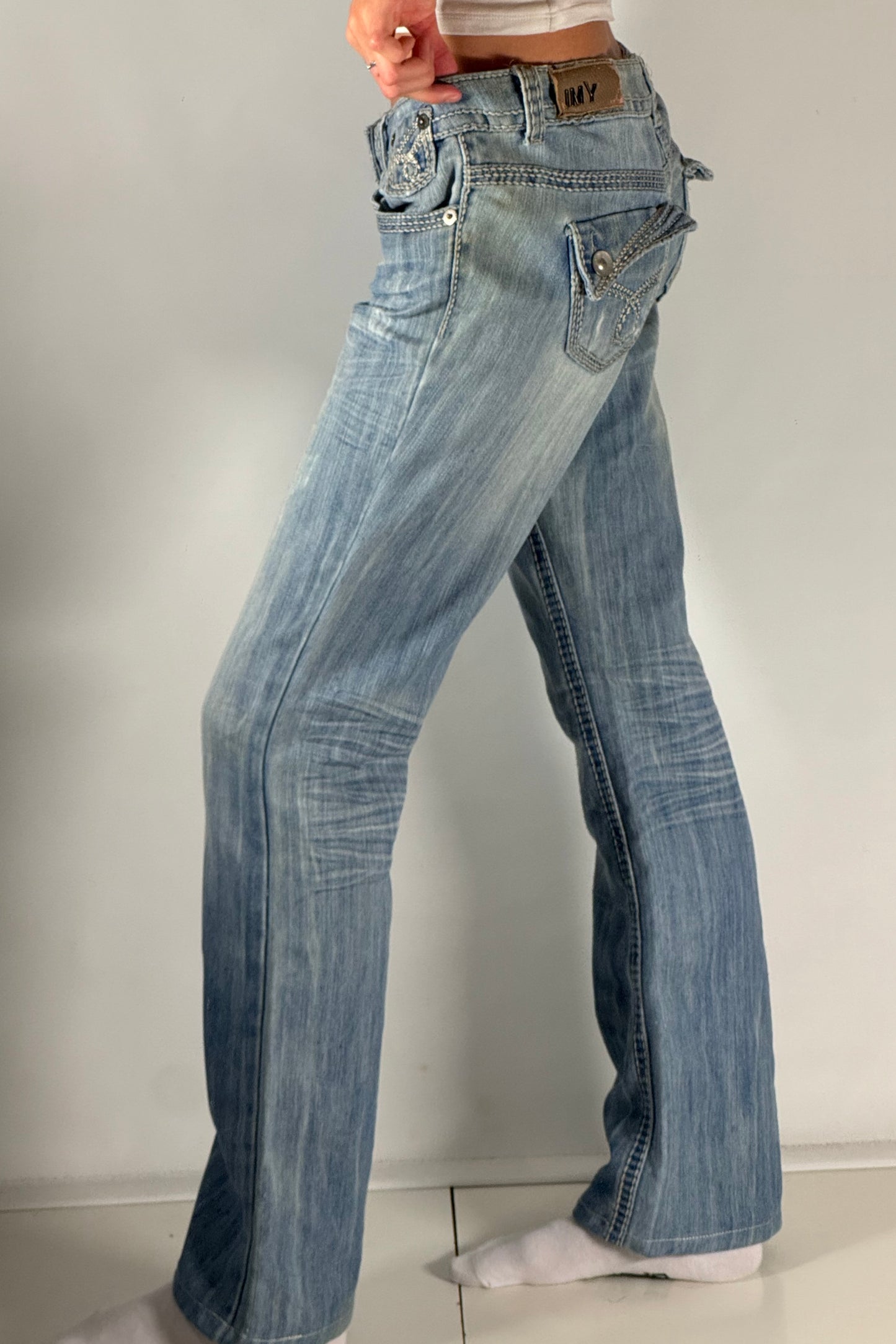 Lavtaljede jeans str: S/M