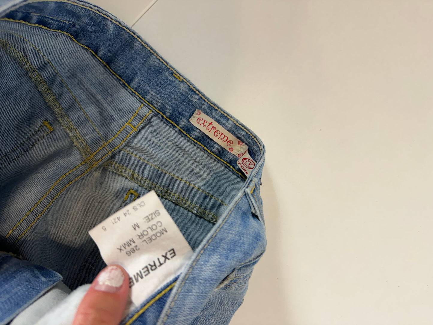 Lågmidjade jeans–stl: S