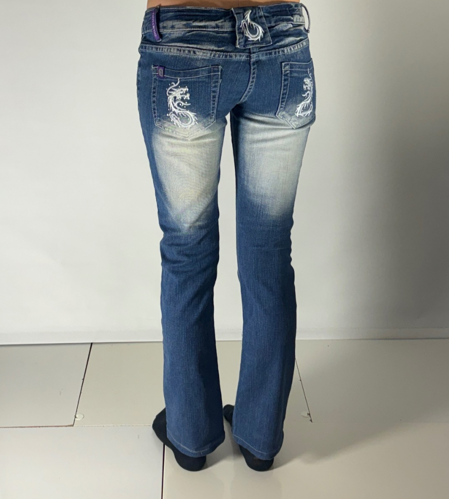 Lågmidjade jeans–stl: S
