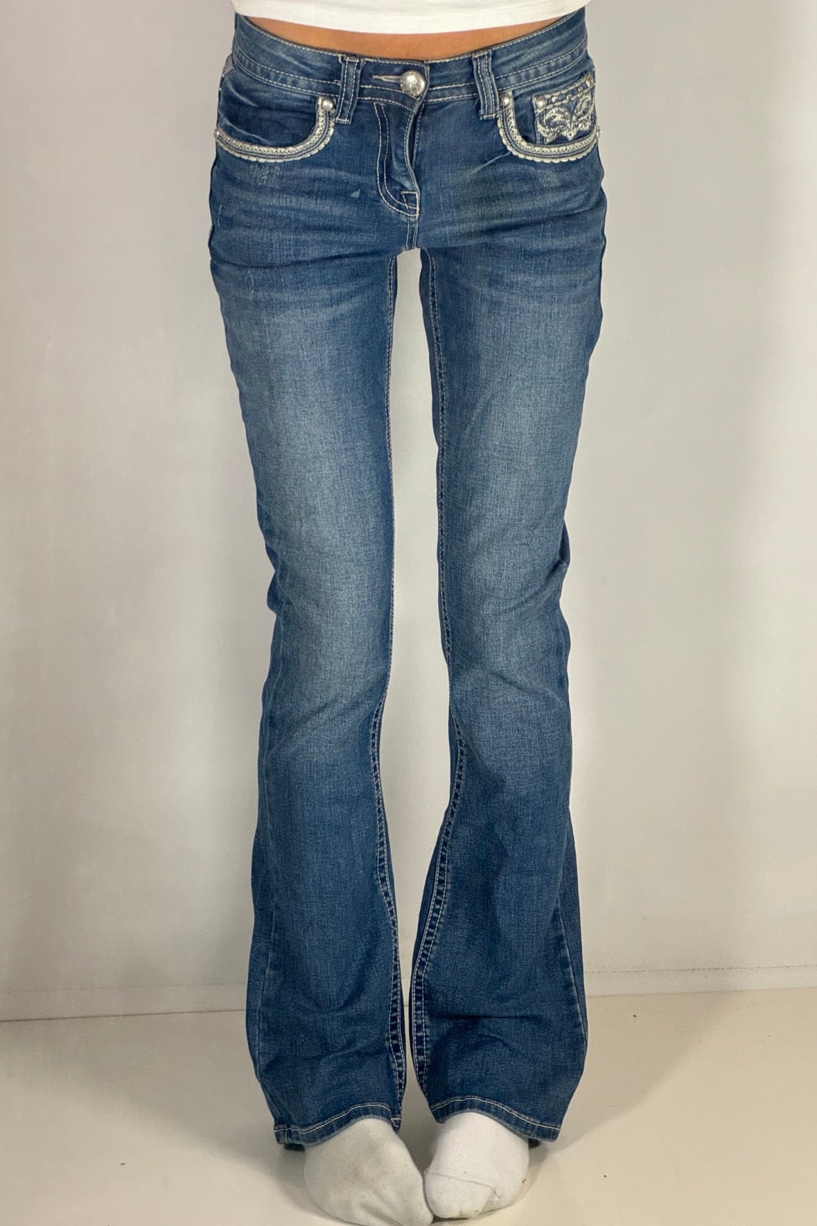 Utsvängda jeans stl: XXS