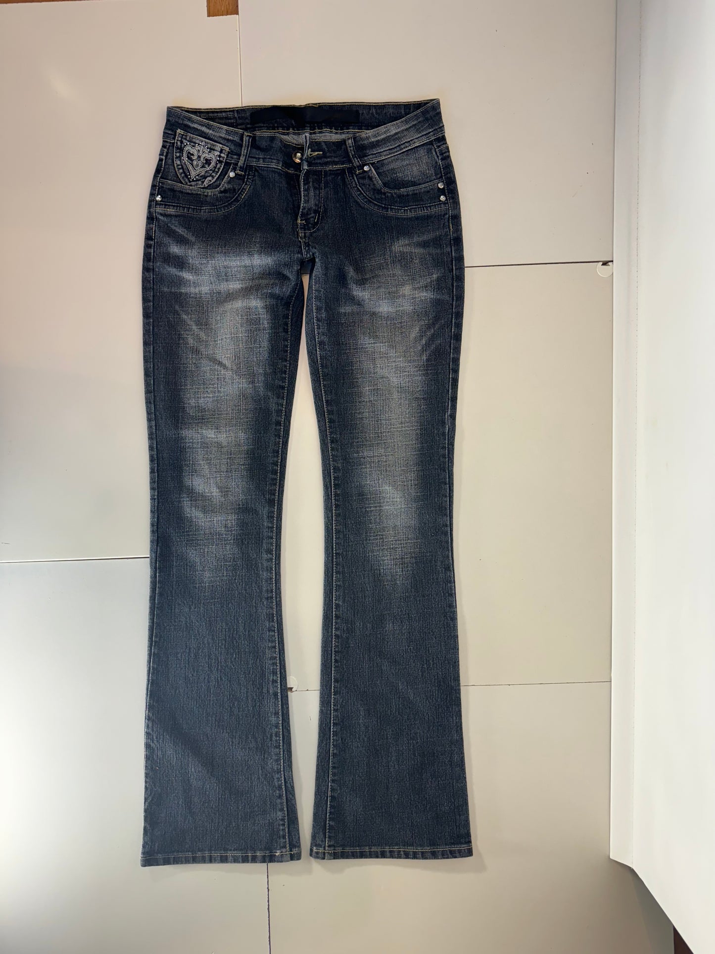 Lågmidjade jeans–stl: XS