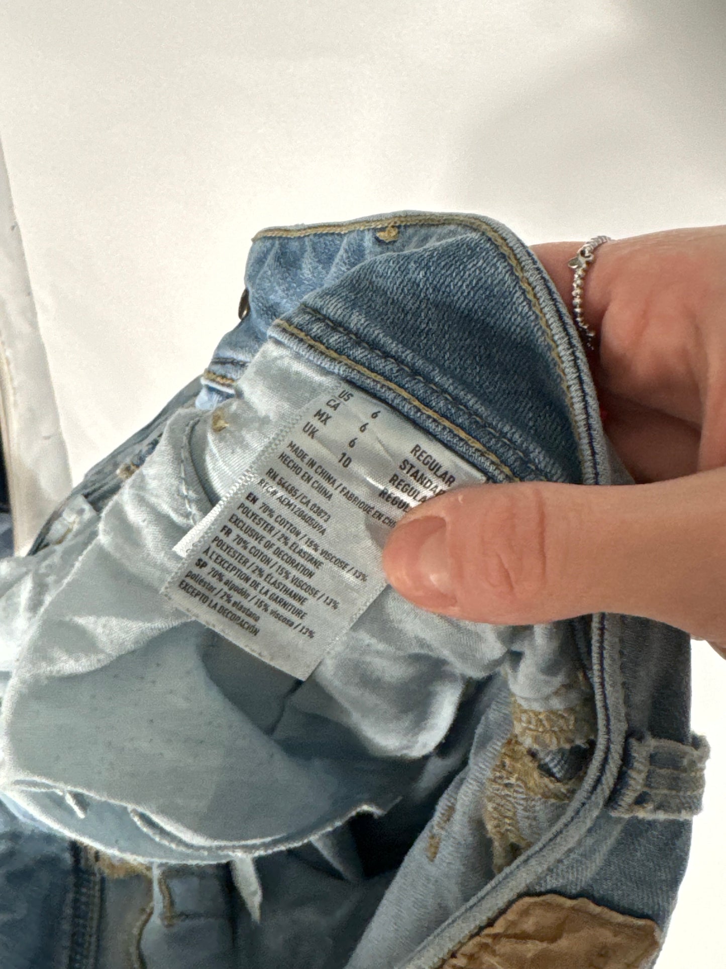 Utsvingte jeans str: S