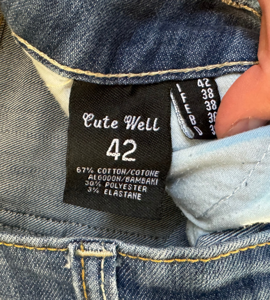 Lågmidjade jeans–stl: XS