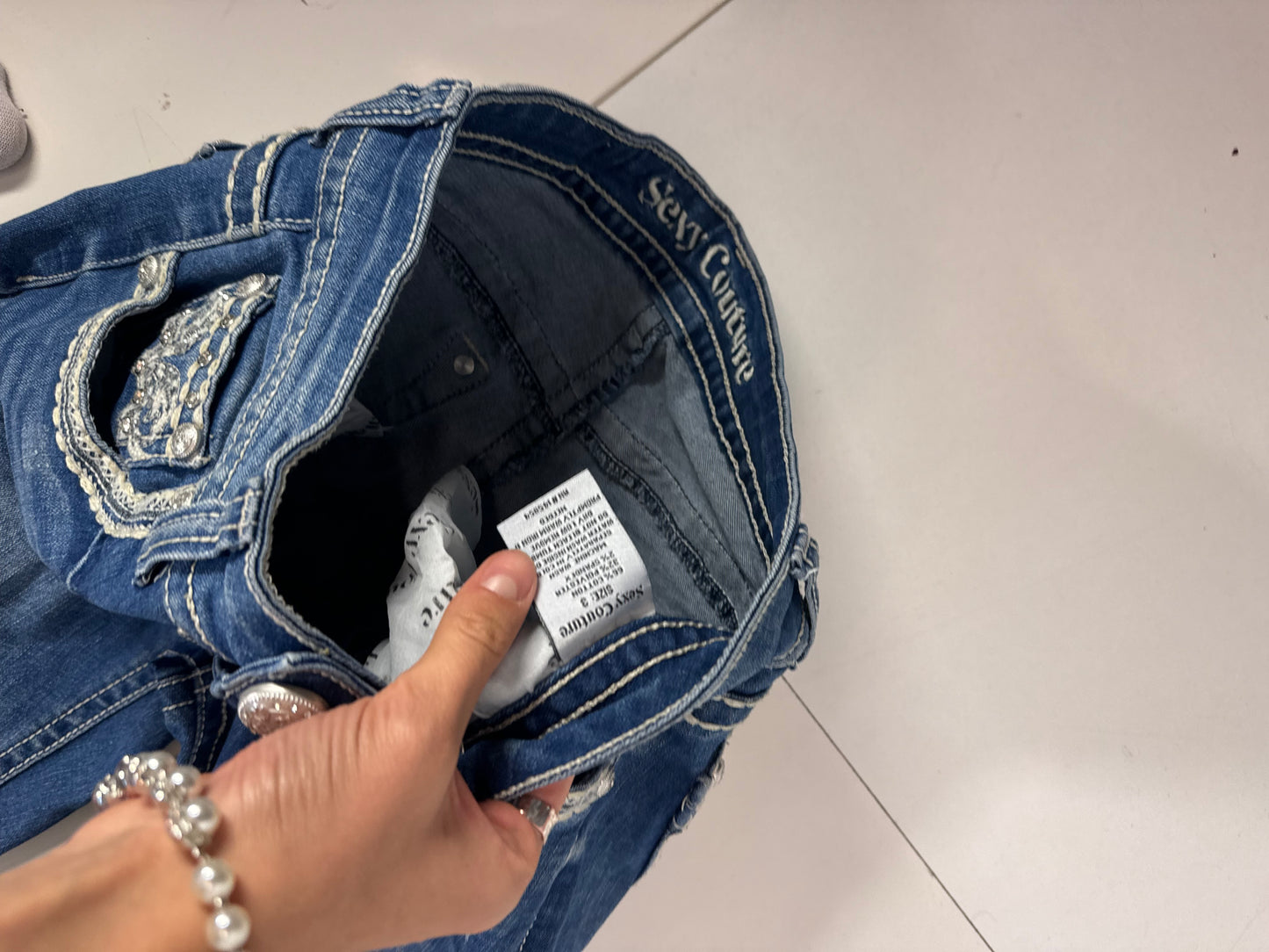Utsvängda jeans stl: XXS