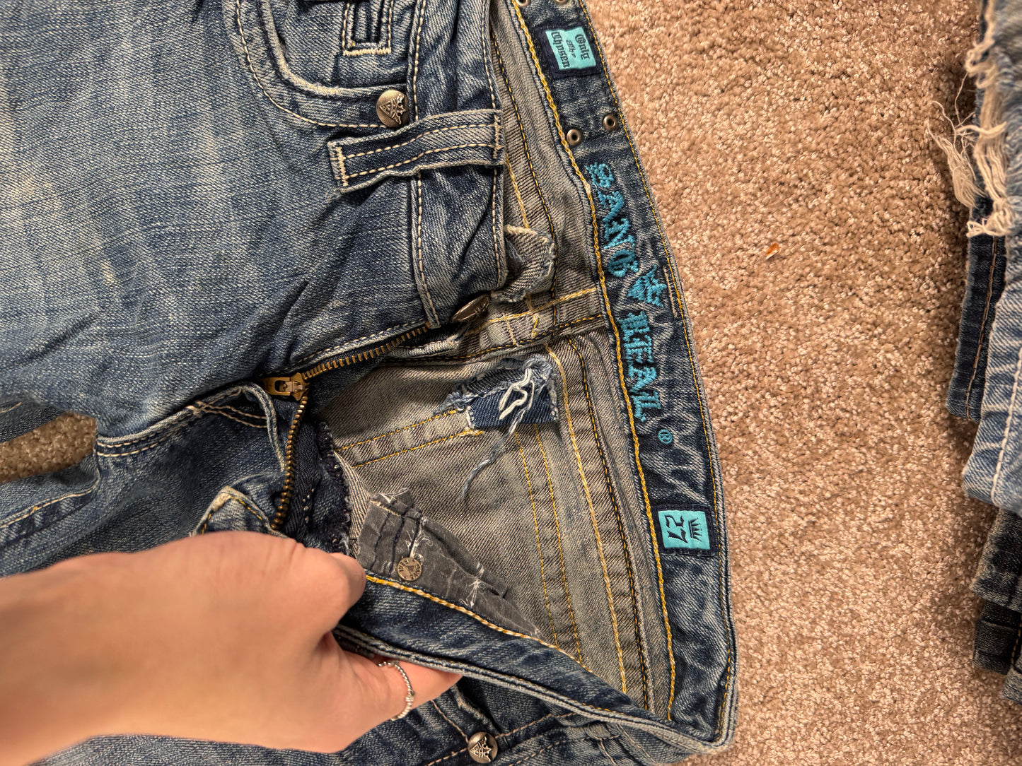 Lågmidjade jeans stl: XS