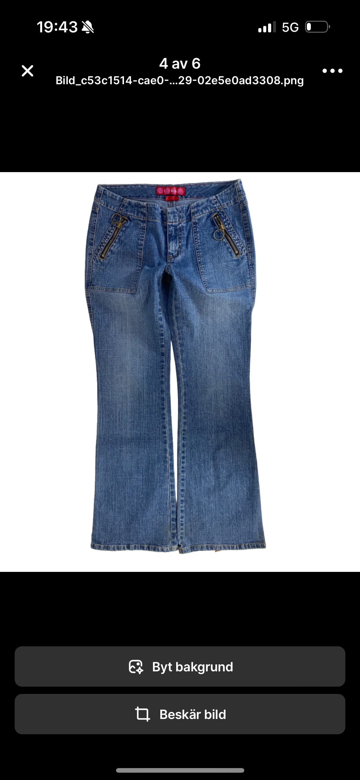 Lågmidjade jeans–stl: S