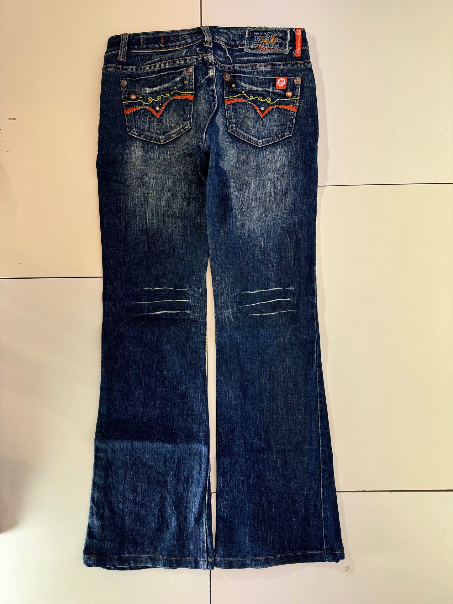 Lågmidjade jeans–stl: S