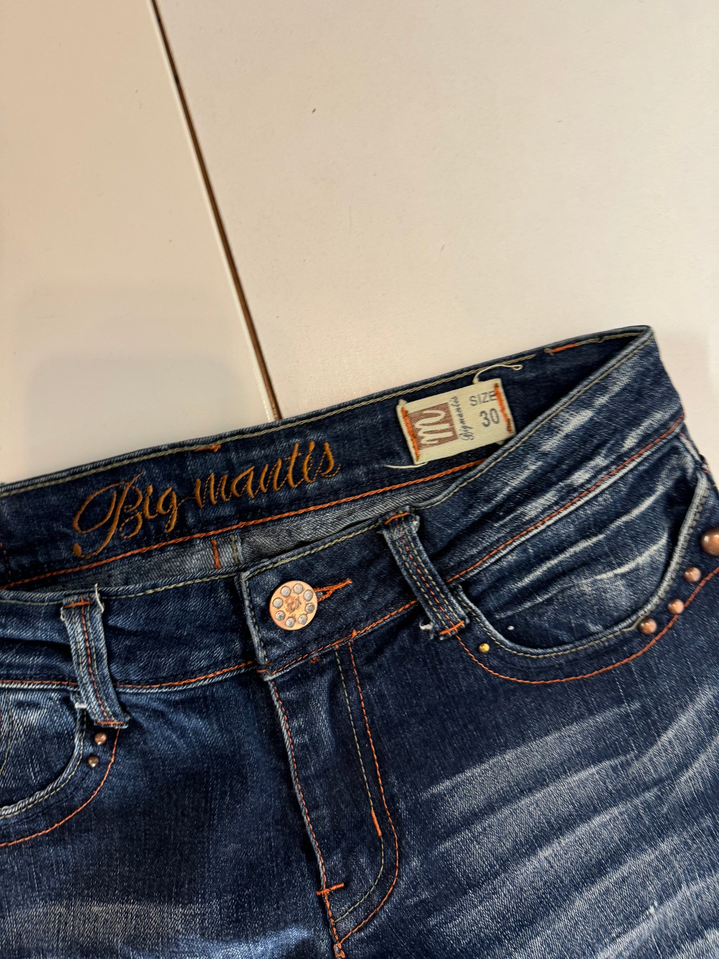 Lågmidjade jeans–stl: S