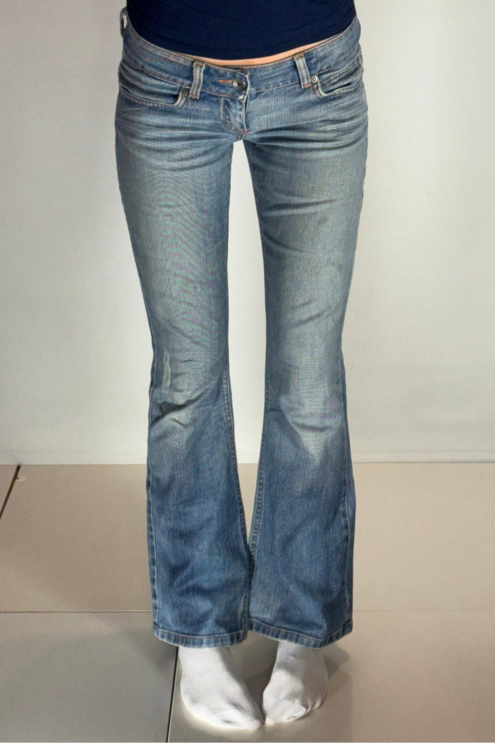 Lågmidjade jeans–stl: S