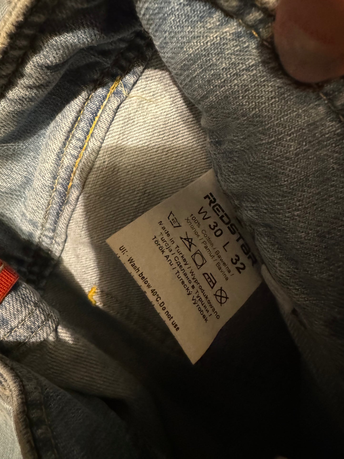 Lågmidjade jeans–stl: S