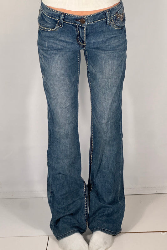 Lavtaljede jeans str: S