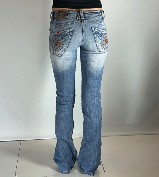 Lågmidjade jeans–stl: XXS