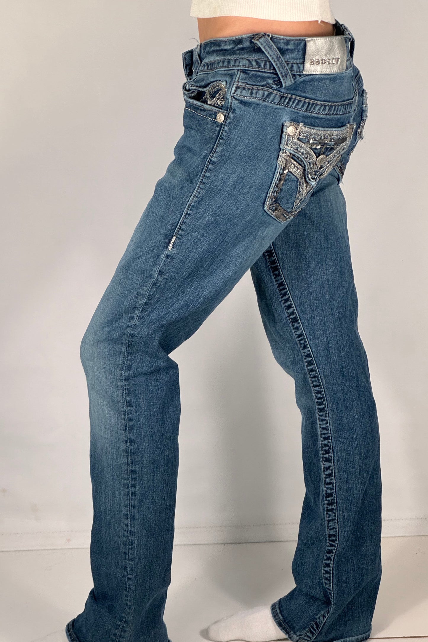 Lågmidjade jeans stl: M