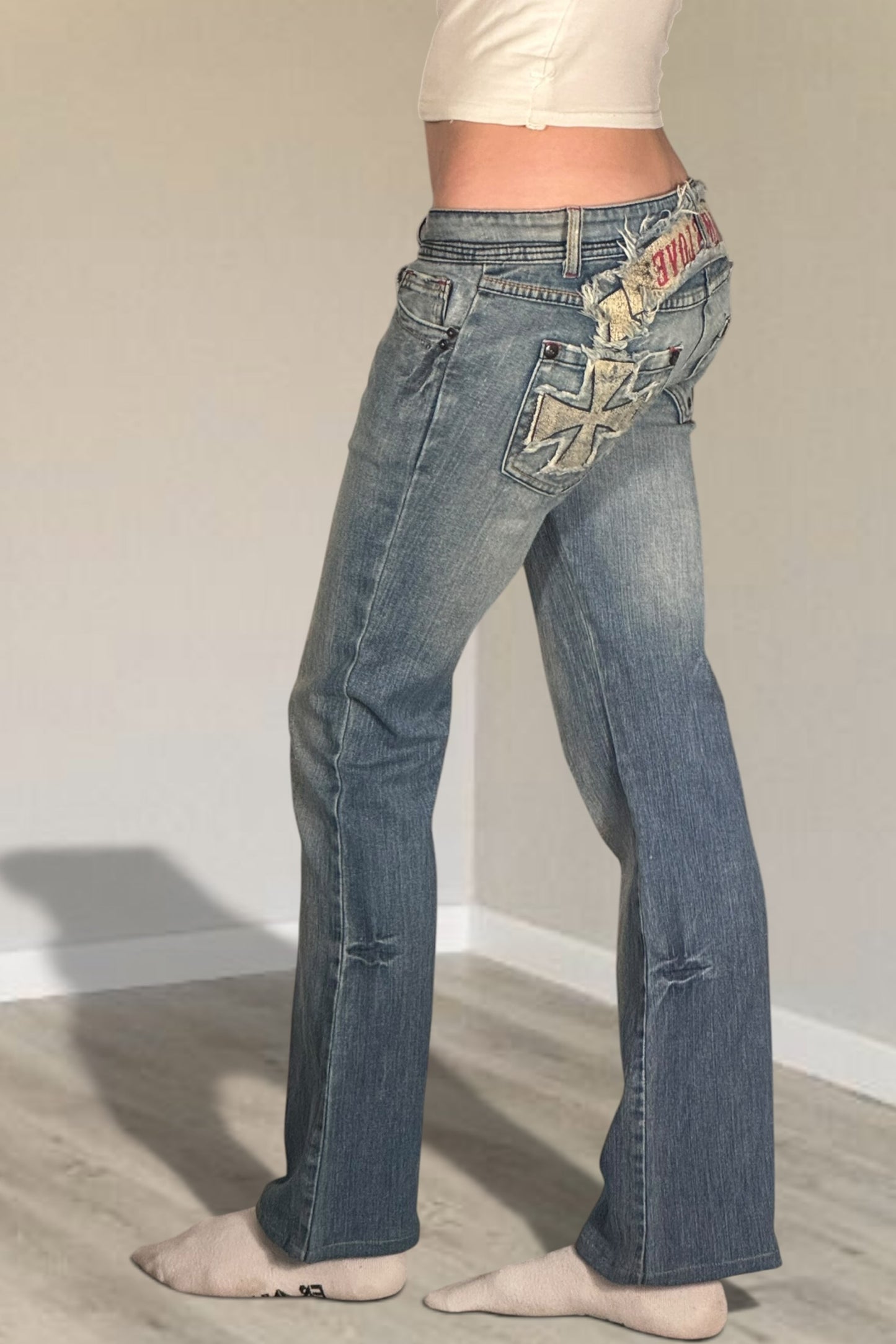 Lågmidjade jeans stl: S