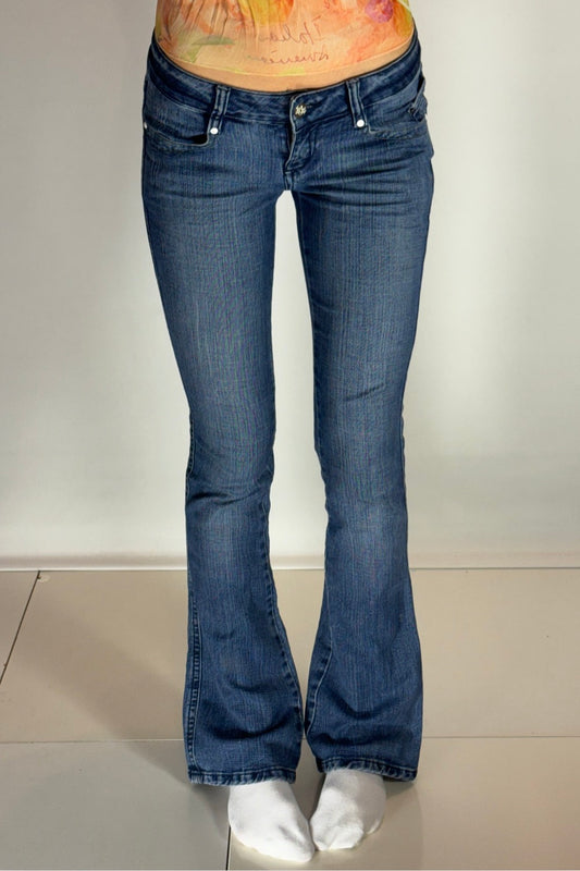 Lågmidjade jeans–stl: XS