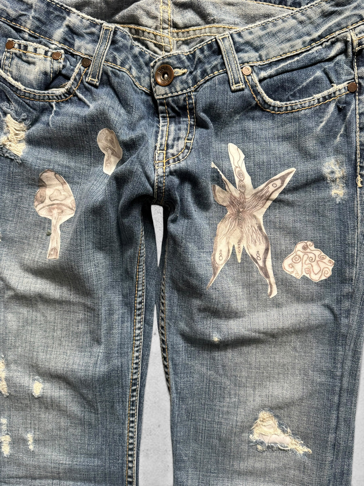 Lågmidjade jeans stl: S