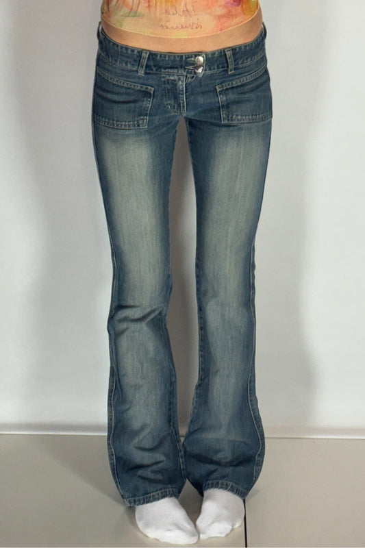 Lågmidjade jeans–stl: XS