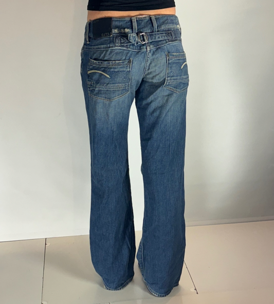 Lågmidjade jeans–stl: S