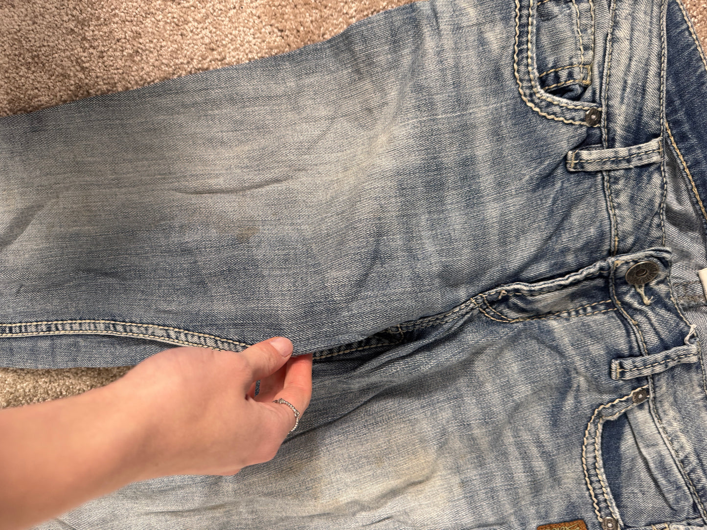 Lavtaljede jeans str: S
