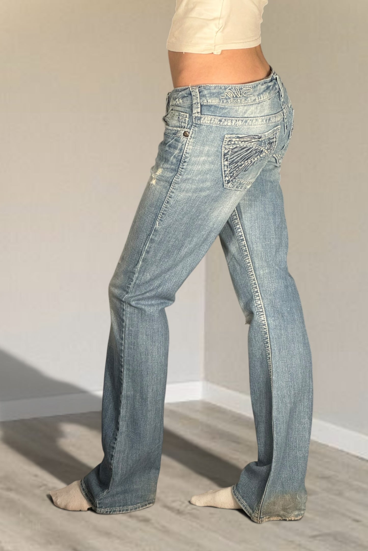 Lågmidjade jeans stl: S