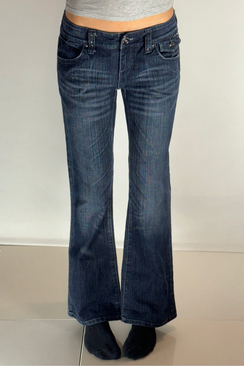 Lågmidjade jeans–stl: M