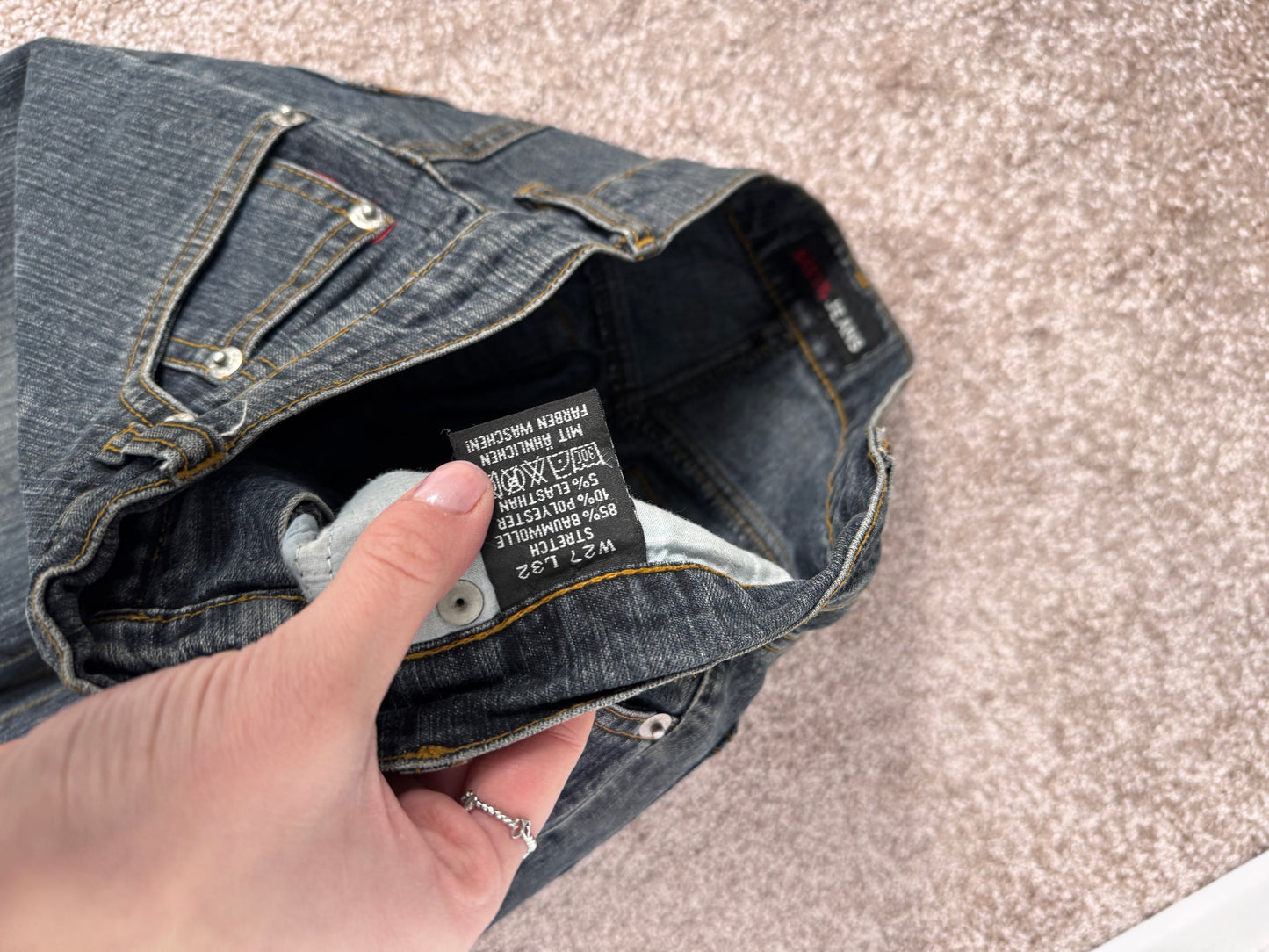 Utsvingte jeans str: XXS