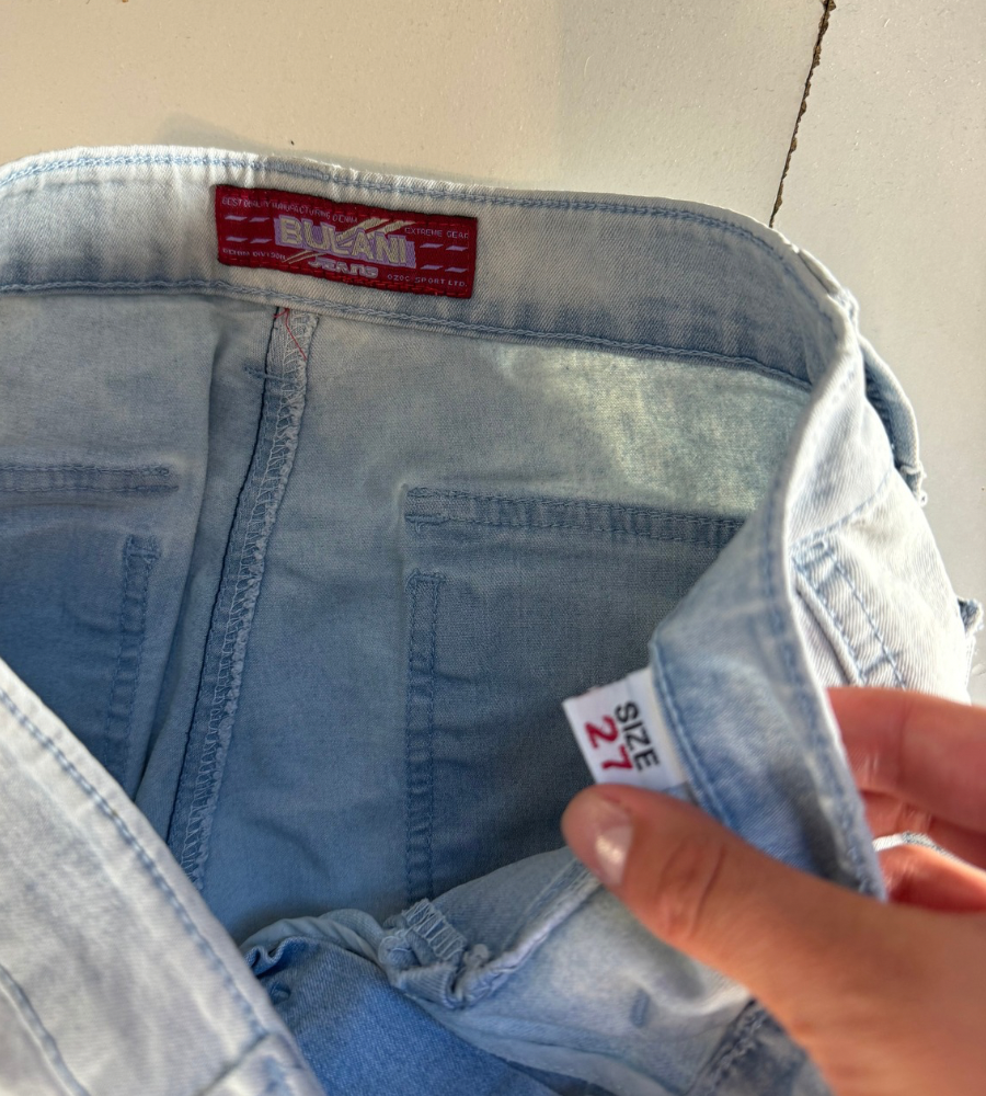 Lågmidjade jeans–stl: XS