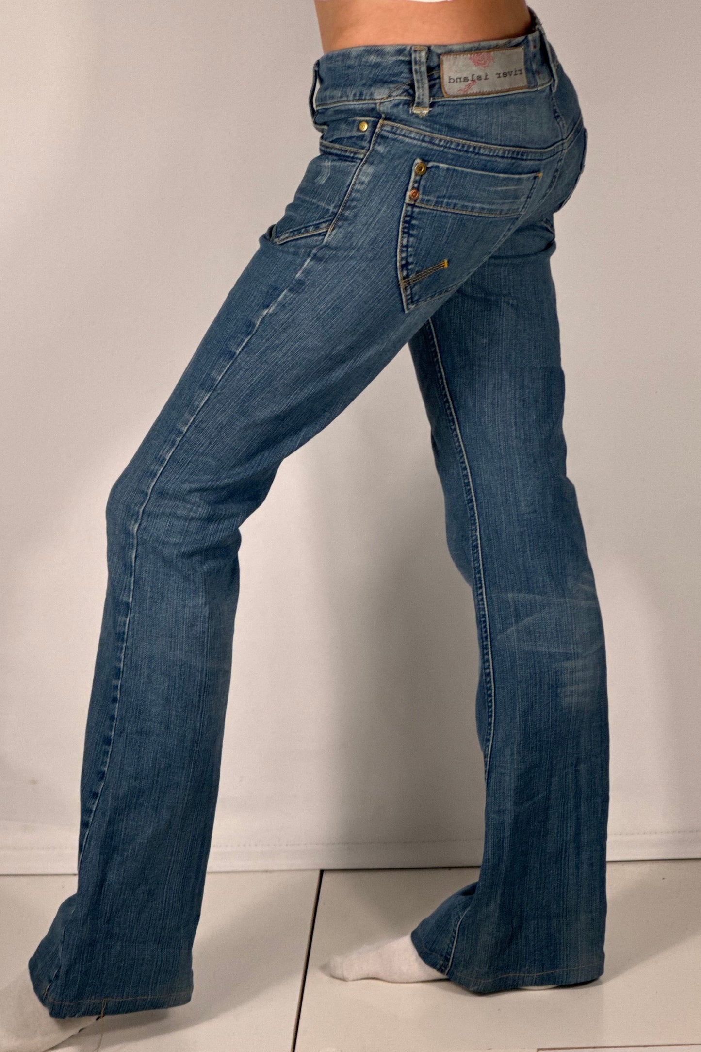 Lavtaljede jeans str: S